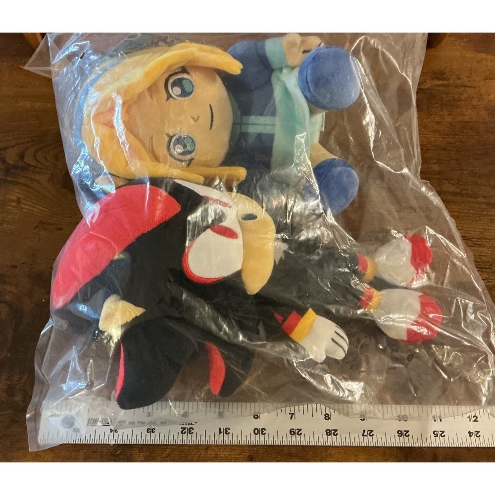 Sonic the Hedgehog Shadow and Maria Plush 2 Pack 10" Plush Kid Robot NWT Sealed - Picture 2 of 9